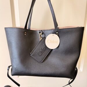 Chloe Classic Black Leather Tote